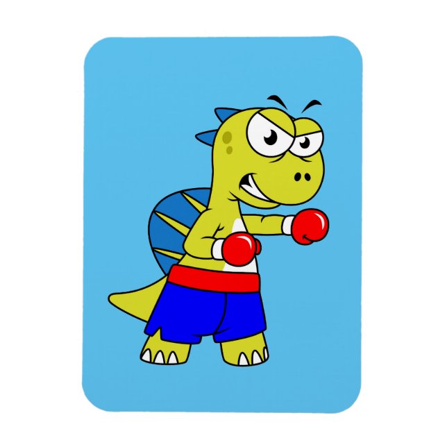 Illustration eines Spinosaurus-Boxens. Magnet (Vertikal)