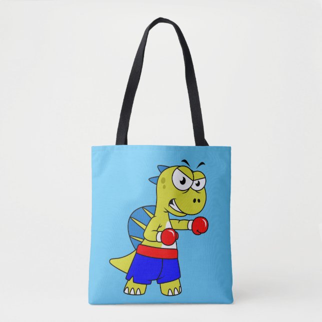 Illustration eines Spinosaurus-Boxens. Tasche (Vorderseite)