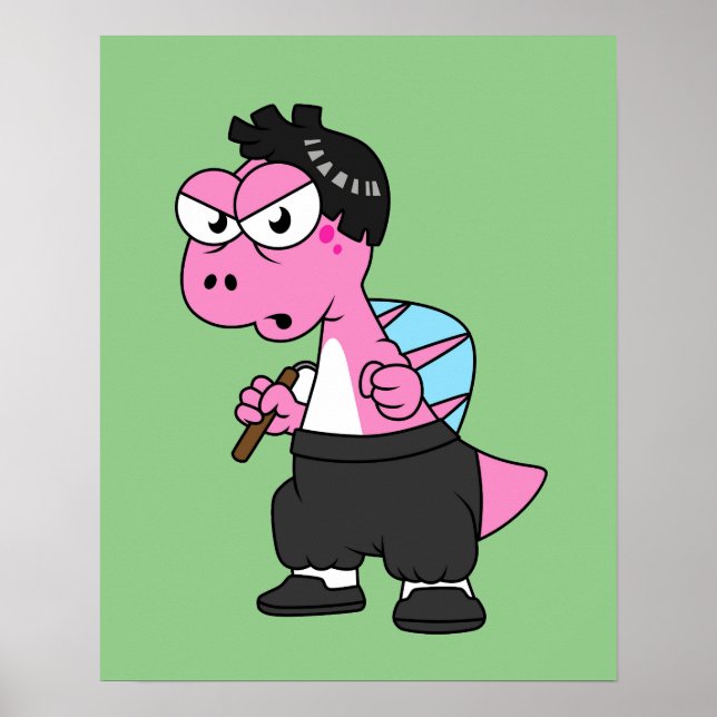 Illustration eines Spinosaurus-Bruce-Lees. Poster (Vorne)