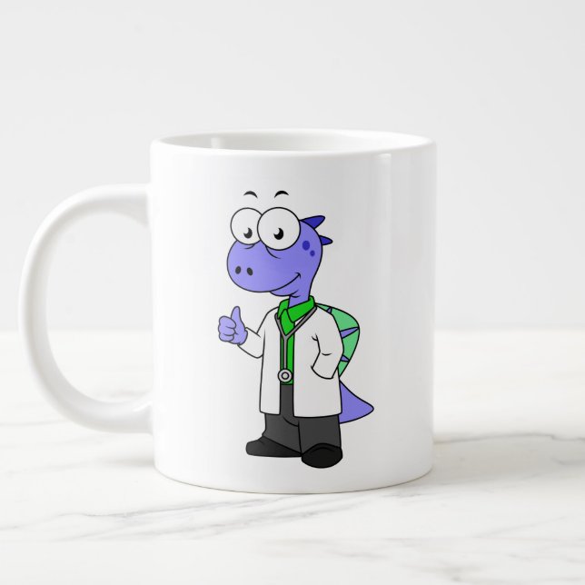 Illustration eines Spinosaurus-Doktors. Jumbo-Tasse (Links)