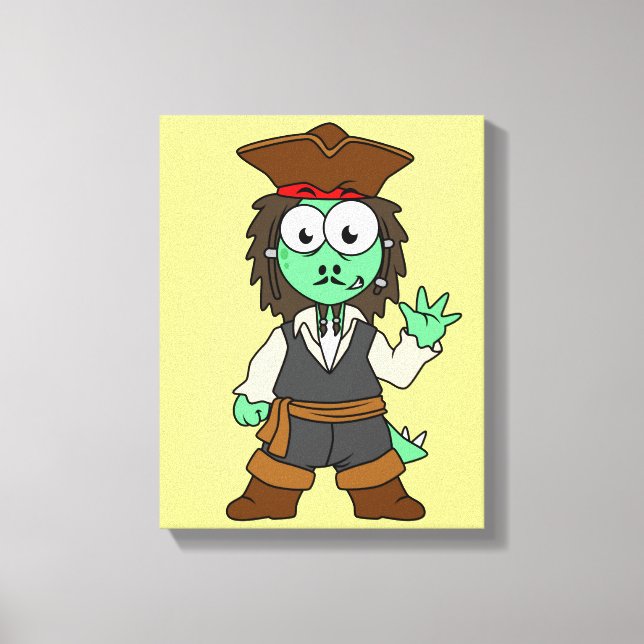 Illustration eines Stegosaurus-Pirates, Jack-Sparr Leinwanddruck (Vorderseite)