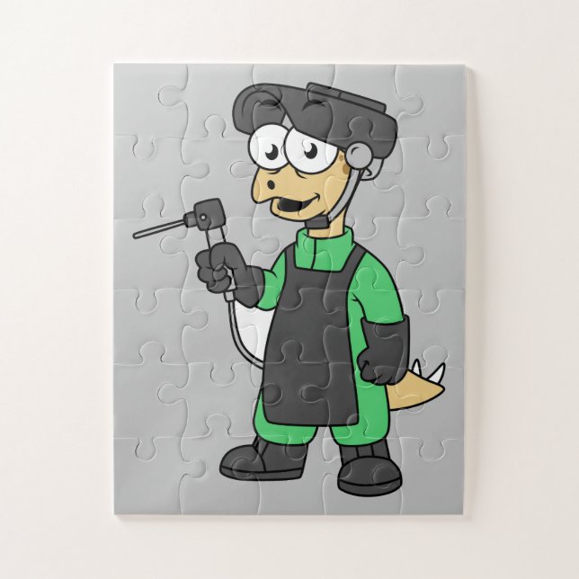 Illustration eines Stegosaurus Welders. (Vertikal)