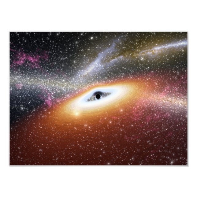 Illustration eines supermassiven schwarzen Lochs Fotodruck (Vorne)