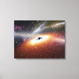 Illustration eines supermassiven schwarzen Lochs Leinwanddruck