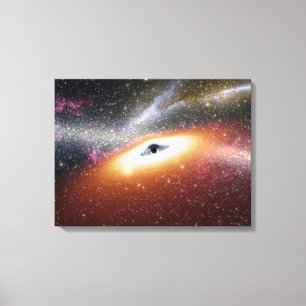 Illustration eines supermassiven schwarzen Lochs Leinwanddruck