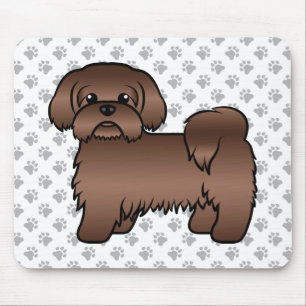 Illustration eines süßen Cartoon-Hundes der Rasse Mousepad