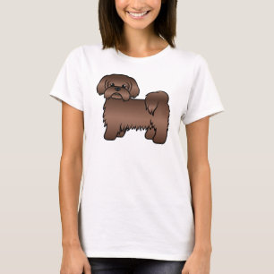 Illustration eines süßen Cartoon-Hundes der Rasse T-Shirt