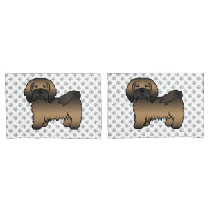 Illustration eines süßen Cartoon-Hundes mit Havane Kissenbezug