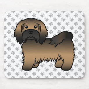 Illustration eines süßen Cartoon-Hundes mit Havane Mousepad