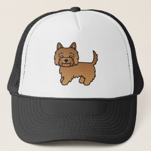 Illustration eines süßen Cartoon-Hundes namens Red Truckerkappe