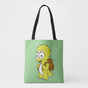 Illustration eines Triceratops mit Backpack. Tasche