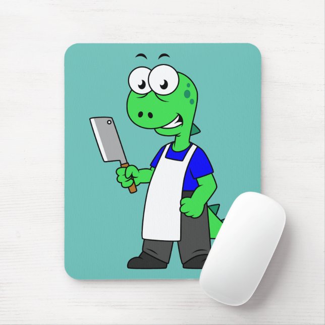 Illustration eines Tyrannosaurus Rex Metzgers. Mousepad (Mit Mouse)