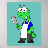 Illustration eines Tyrannosaurus Rex Metzgers.