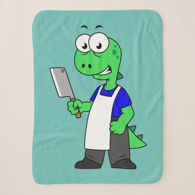 Illustration eines Tyrannosaurus Rex Metzgers. Sherpadecke (Vorderseite)