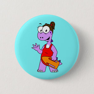 Illustration eines Tyrannosaurus Rex Rettungsschwi Button