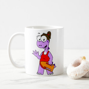 Illustration eines Tyrannosaurus Rex Rettungsschwi Kaffeetasse