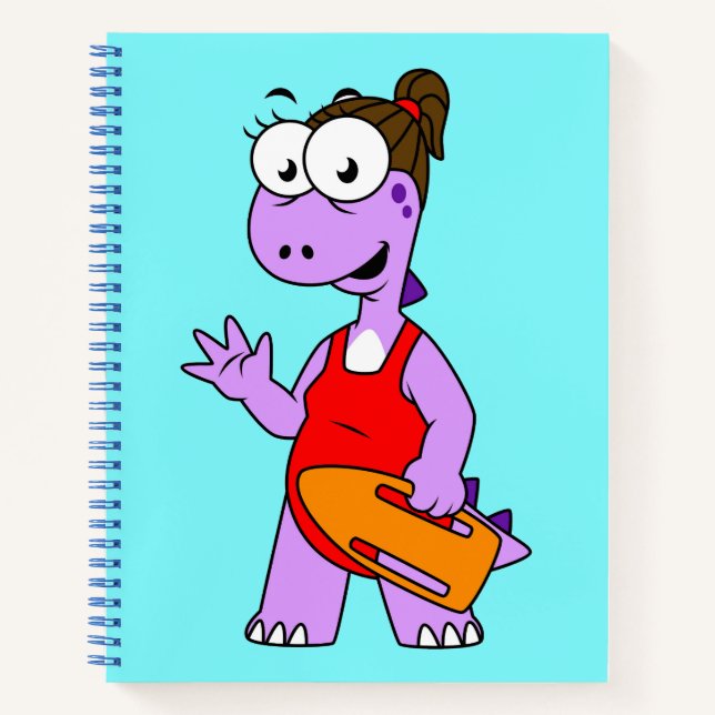 Illustration eines Tyrannosaurus Rex Rettungsschwi Notizbuch (Vorderseite)