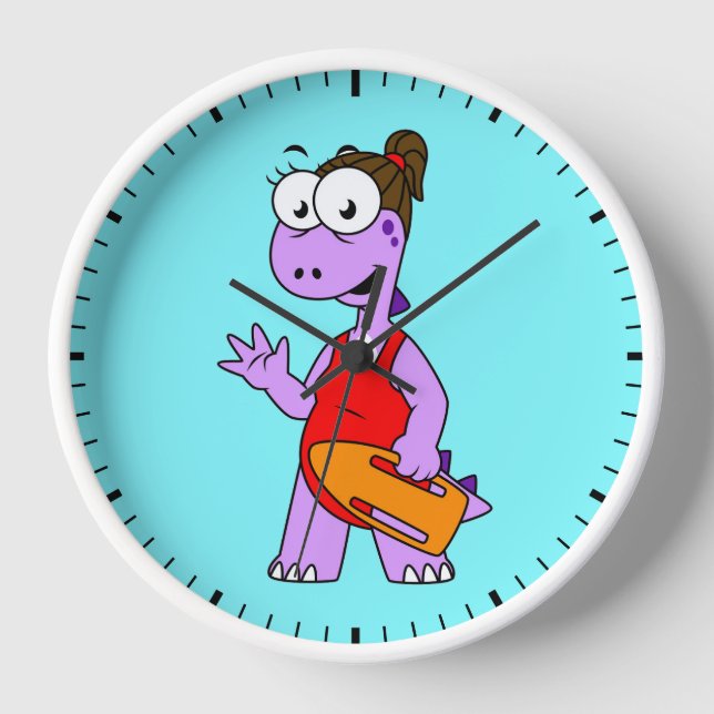 Illustration eines Tyrannosaurus Rex Rettungsschwi Uhr (Vorderseite)