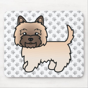 Illustration eines Wheaten Cairn Terriers & Pfoten Mousepad