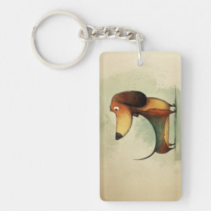 Illustration fantaisiste de teckel mignon