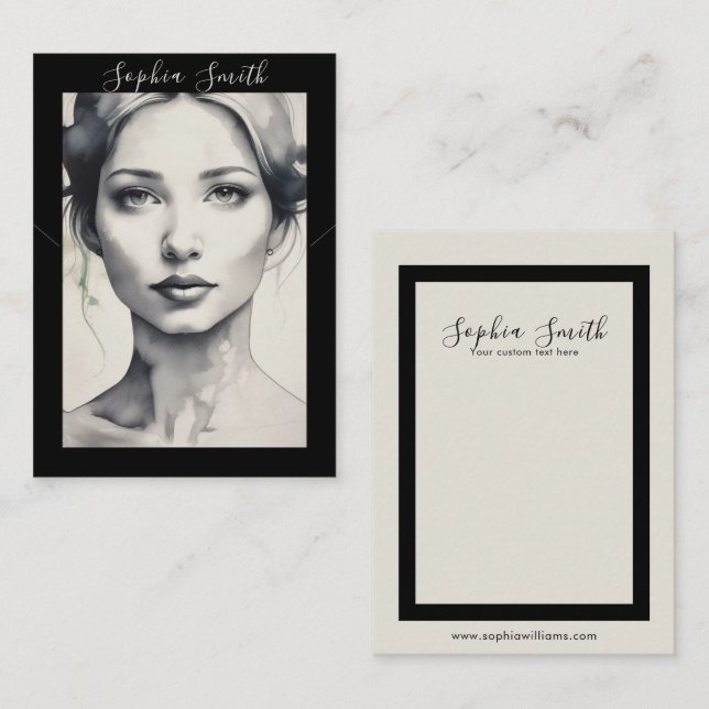 Illustration femelle Écouter la carte d'affichage  (Devant / Derrière)