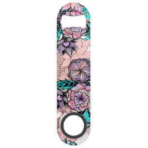 Illustration florale d'aquarelle Girly et d'or