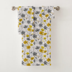 Illustration florale, fleurs sauvages abstraits, m