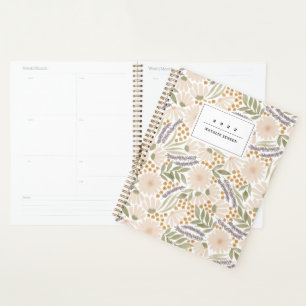 Illustration florale Planificateur personnalisé