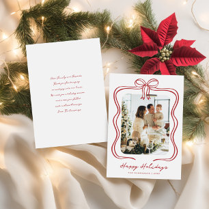Illustration Foto rotes Band Feiertagskarte