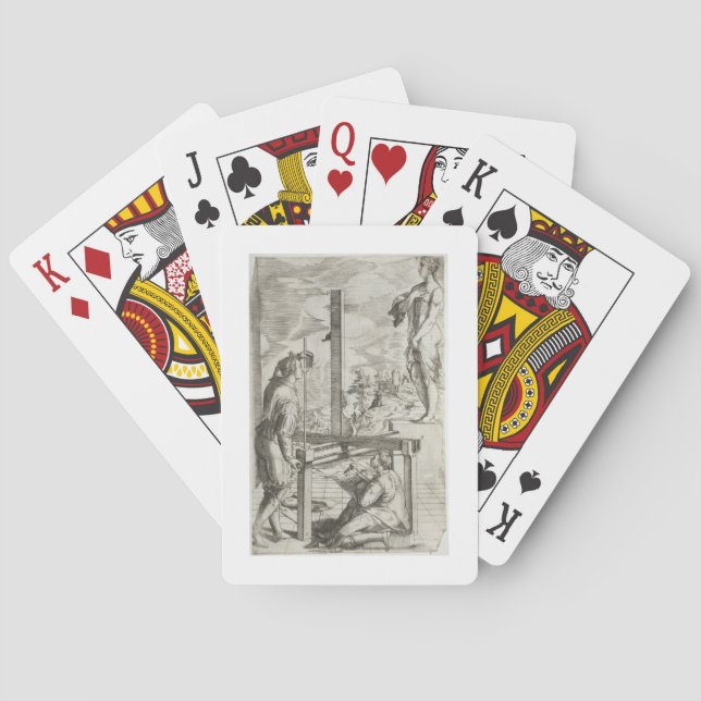 Illustration from Vignola's 'The Two Rules of Prac Spielkarten (Rückseite)