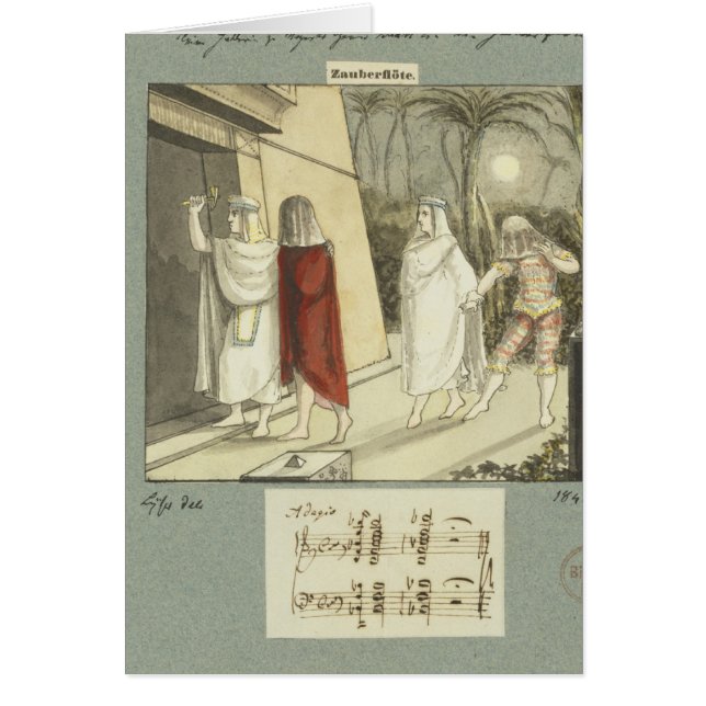 Illustration für Mozart "Zauberflöte", 1845 (Vorne)
