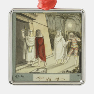 Illustration für Mozart "Zauberflöte", 1845 Silbernes Ornament