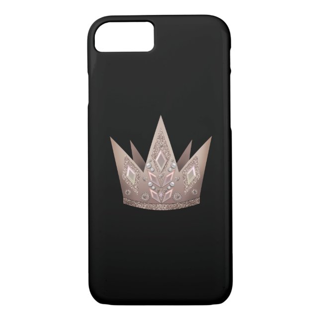 Illustration Golden Crown Tiara Schmuck Perlen Case-Mate iPhone Hülle (Rückseite)