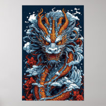 Illustration Japanischer Drachen