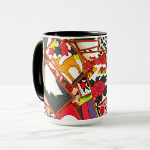 Illustration japanischer Spielkarten (Verschiedene Tasse