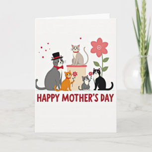 Illustration Katzen Muttertagskarte Karte