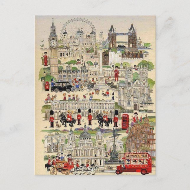 Illustration Londres Postkarte (Vorderseite)