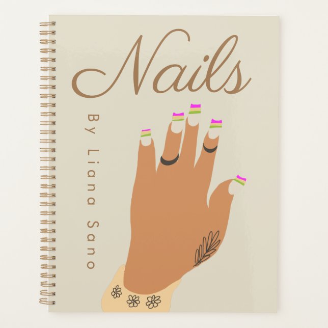 Illustration main de tatouage de l'artiste ongle (Devant)