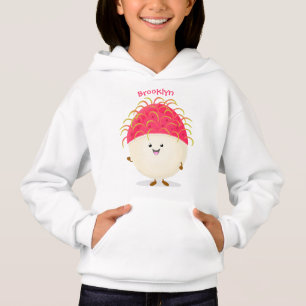 Illustration mignon du ramboutan rose