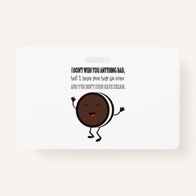 Illustration mit einem Zitat über Oreo Ausweis (Vorderseite)
