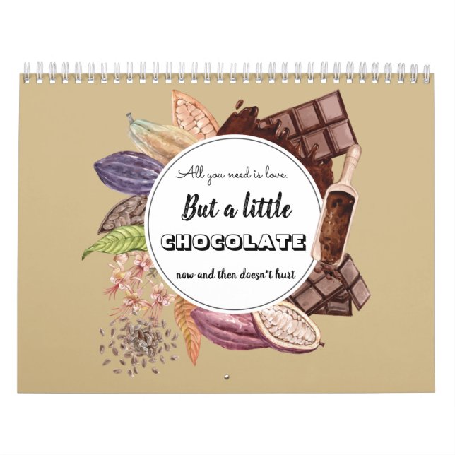 Illustration mit einem Zitat über Schokolade Kalender (Titelbild)