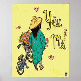 Illustration Mothers Day Gift der vietnamesischen  Poster