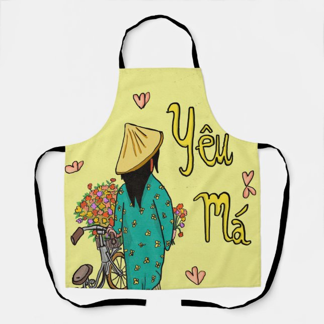 Illustration Mothers Day Gift der vietnamesischen  Schürze (Vorderseite)