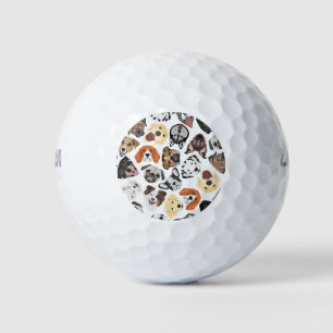 Illustration Muster süße Haushunde Golfball