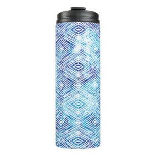 Illustration nahtloses Boho-geometrisches Muster i Thermosbecher