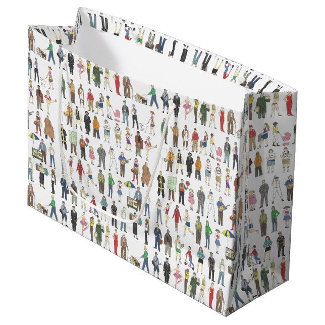 Illustration New York City Personnes de NYC sac ca (Devant Angle)