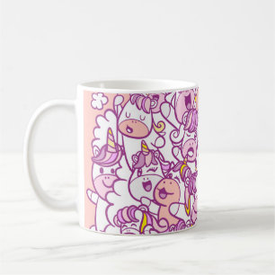 Illustration, Niedliche Einhorn- und Ponysammlung  Kaffeetasse