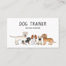 Illustration niedlicher Hunde - Hundetrainer