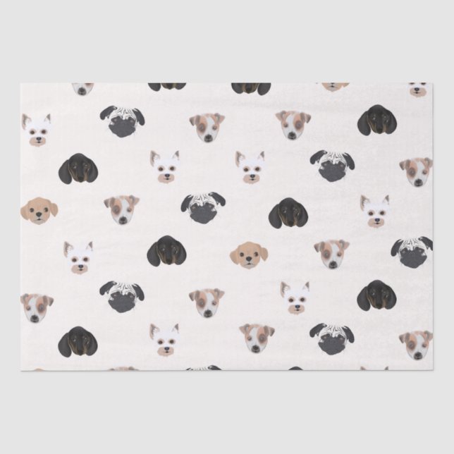Illustration niedlicher Hunde Seidenpapier (Vorderseite)