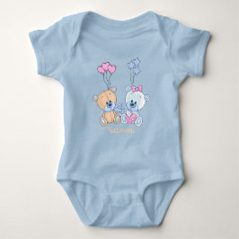Illustration niedlicher Teddybären und Balloons Baby Strampler